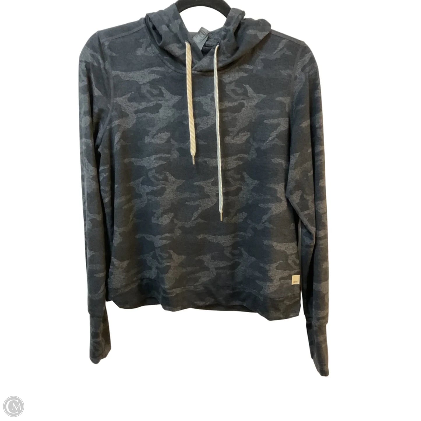 Athletic Top Long Sleeve Hoodie By Vuori In Camouflage Print, Size: S