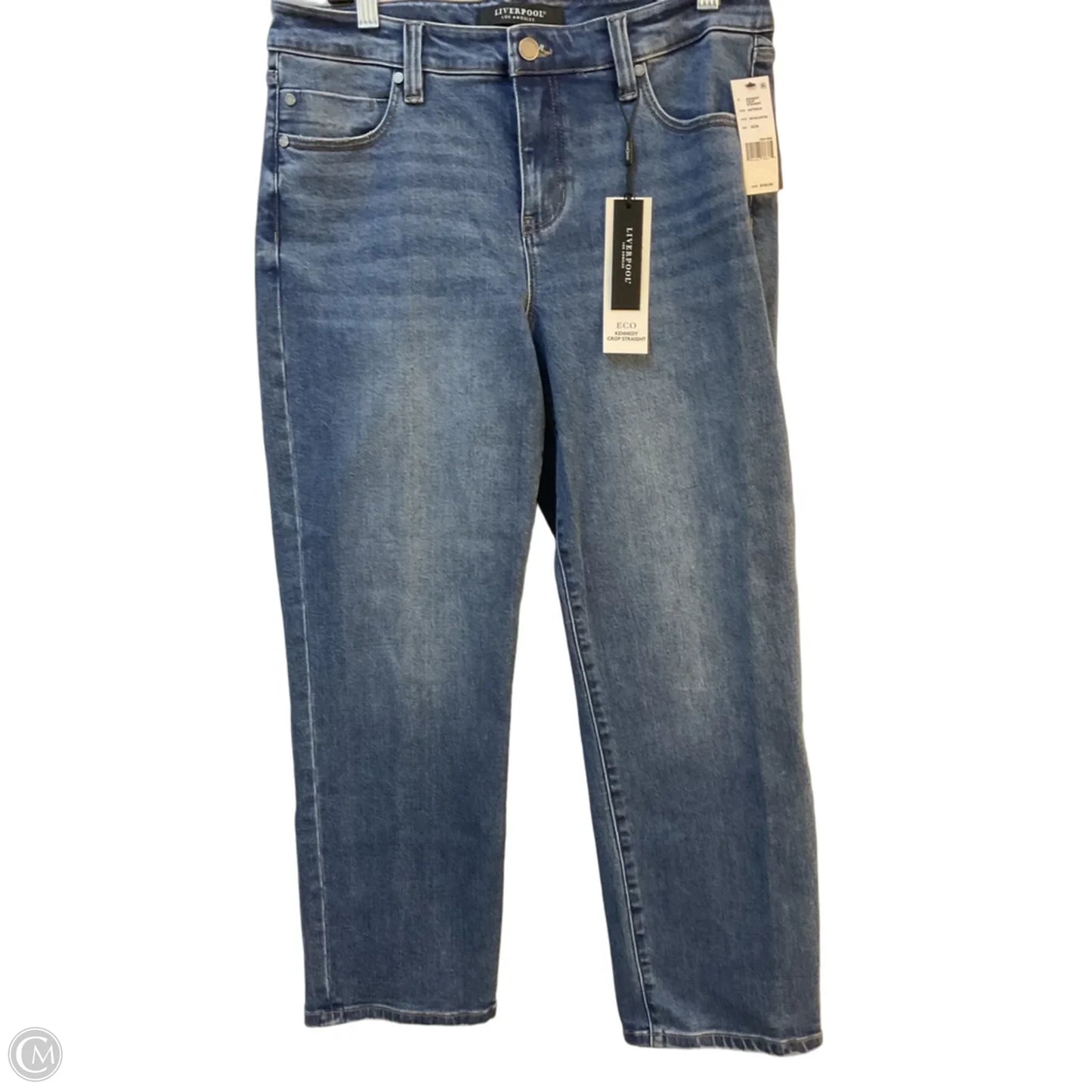 Jeans Straight By Liverpool In Blue Denim, Size: 10