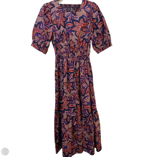 Dress Casual Maxi By Evereve In Orange & Purple, Size: S