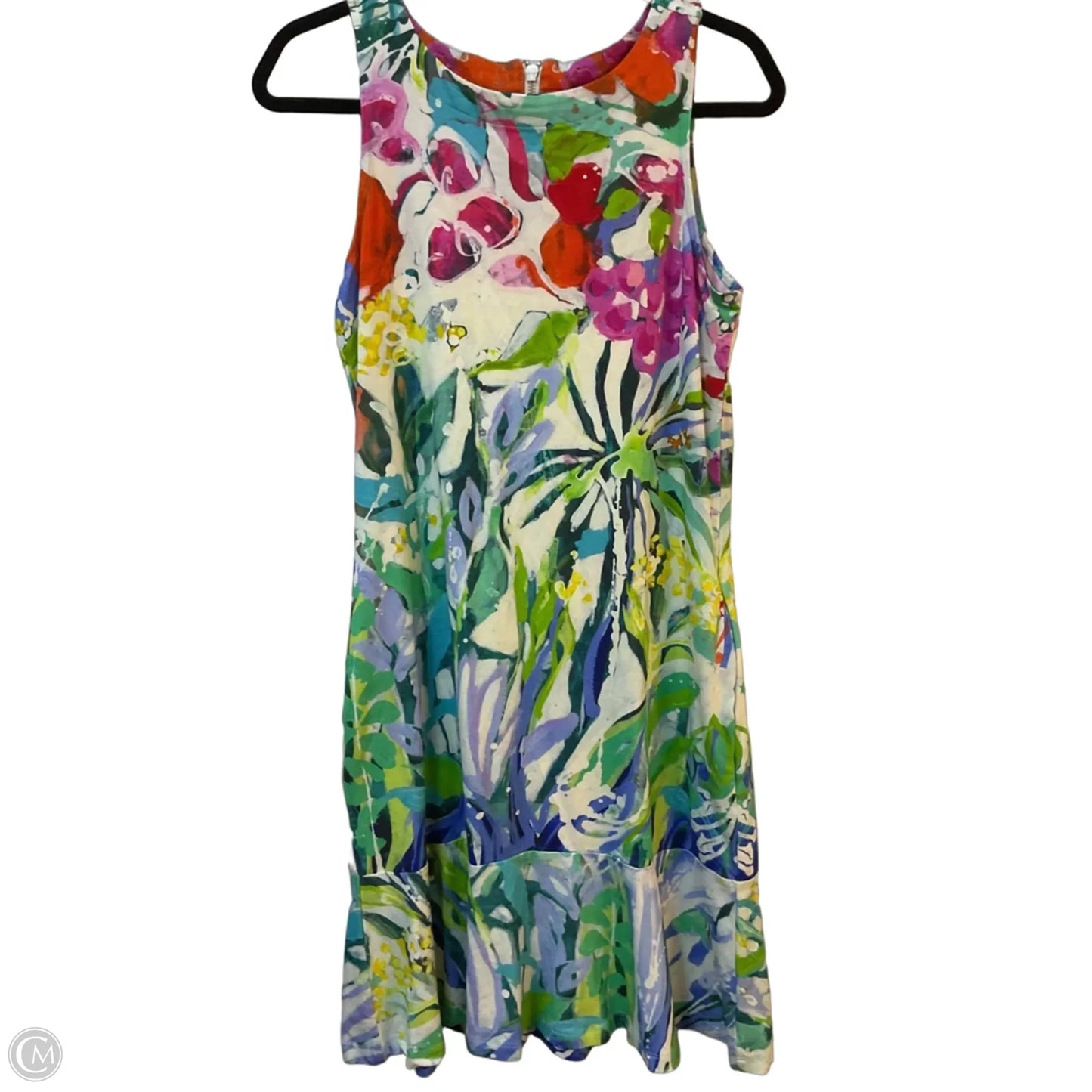 Dress Casual Midi By Cmc In Floral Print, Size: S