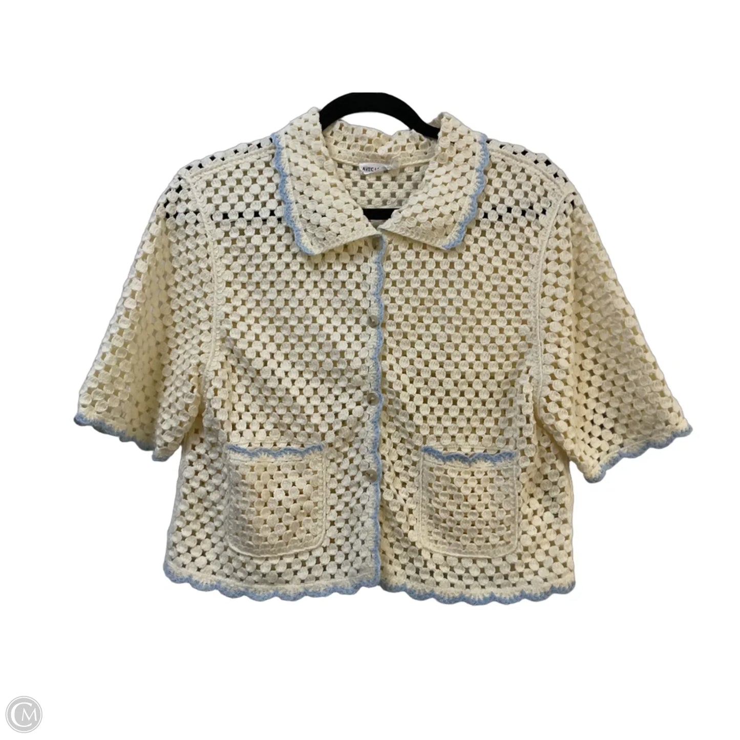 Sweater Cardigan By Avec Les Filles In Cream, Size: M