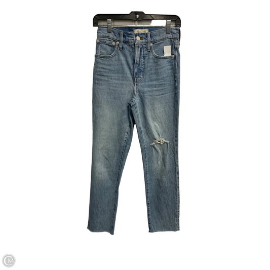 Jeans Straight By Madewell In Blue Denim, Size: 0