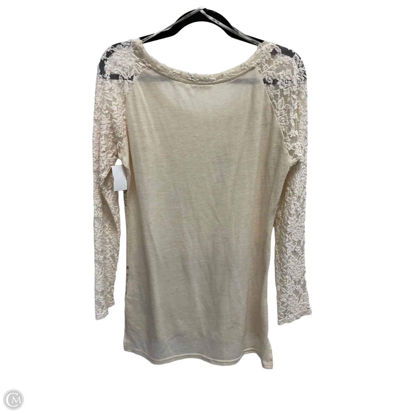 Top Long Sleeve By Miss Me In Cream, Size: Xl