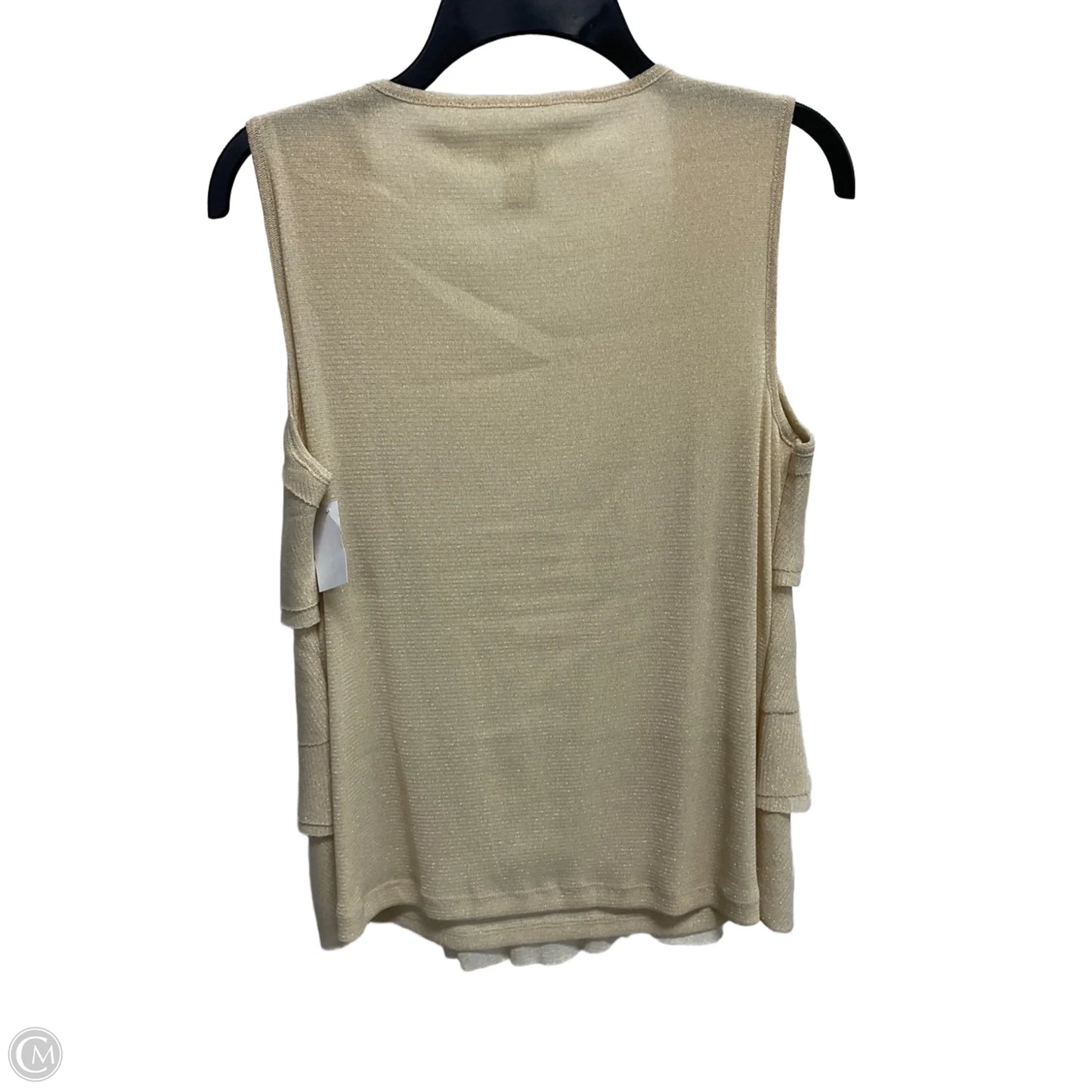 Top Sleeveless By Chicos In Gold, Size: M