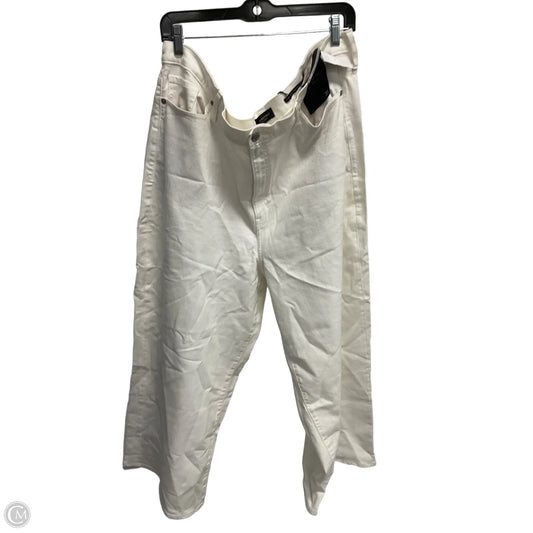 Jeans Wide Leg By Banana Republic In White, Size: 20