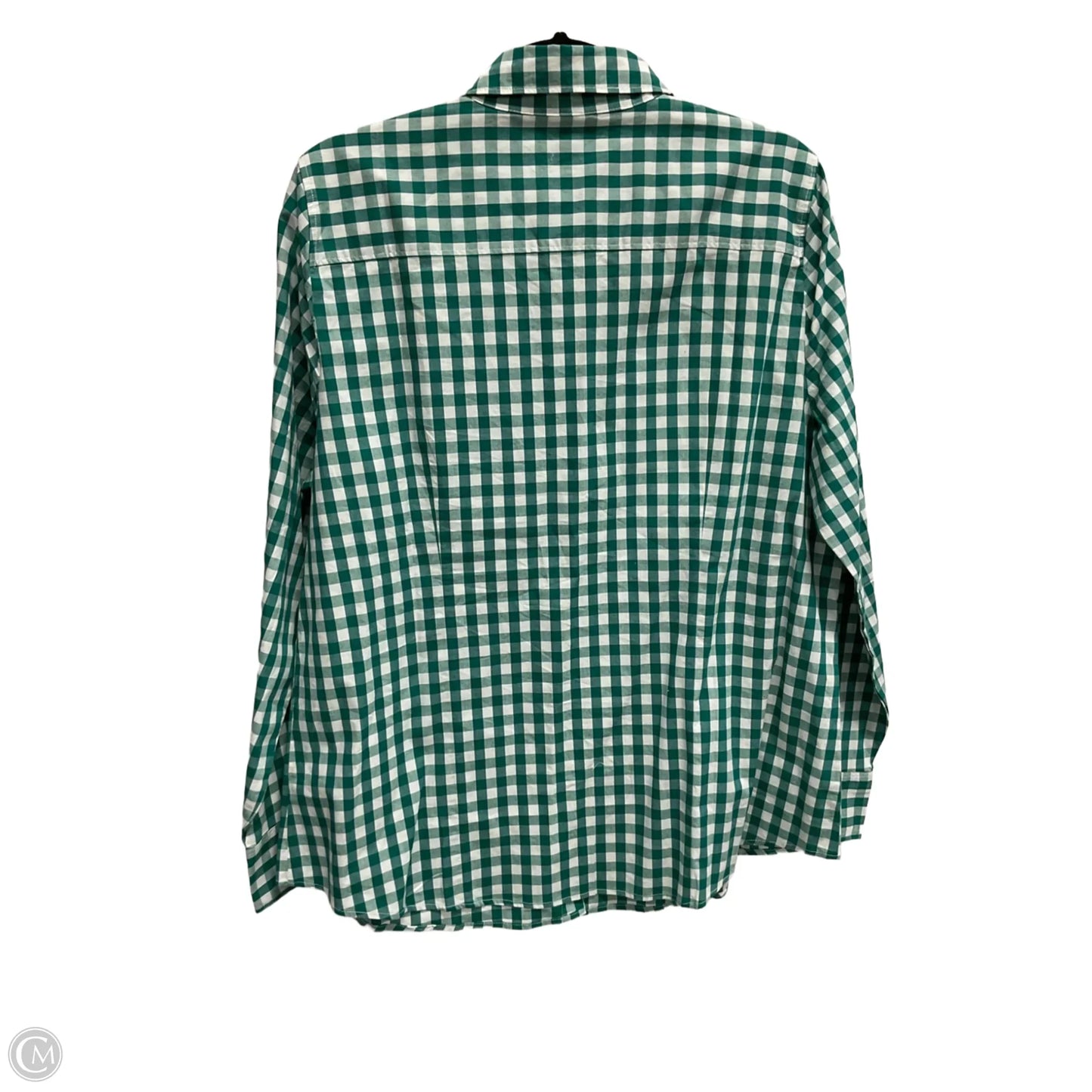Blouse Long Sleeve By J. Crew In Checkered Pattern, Size: Xl