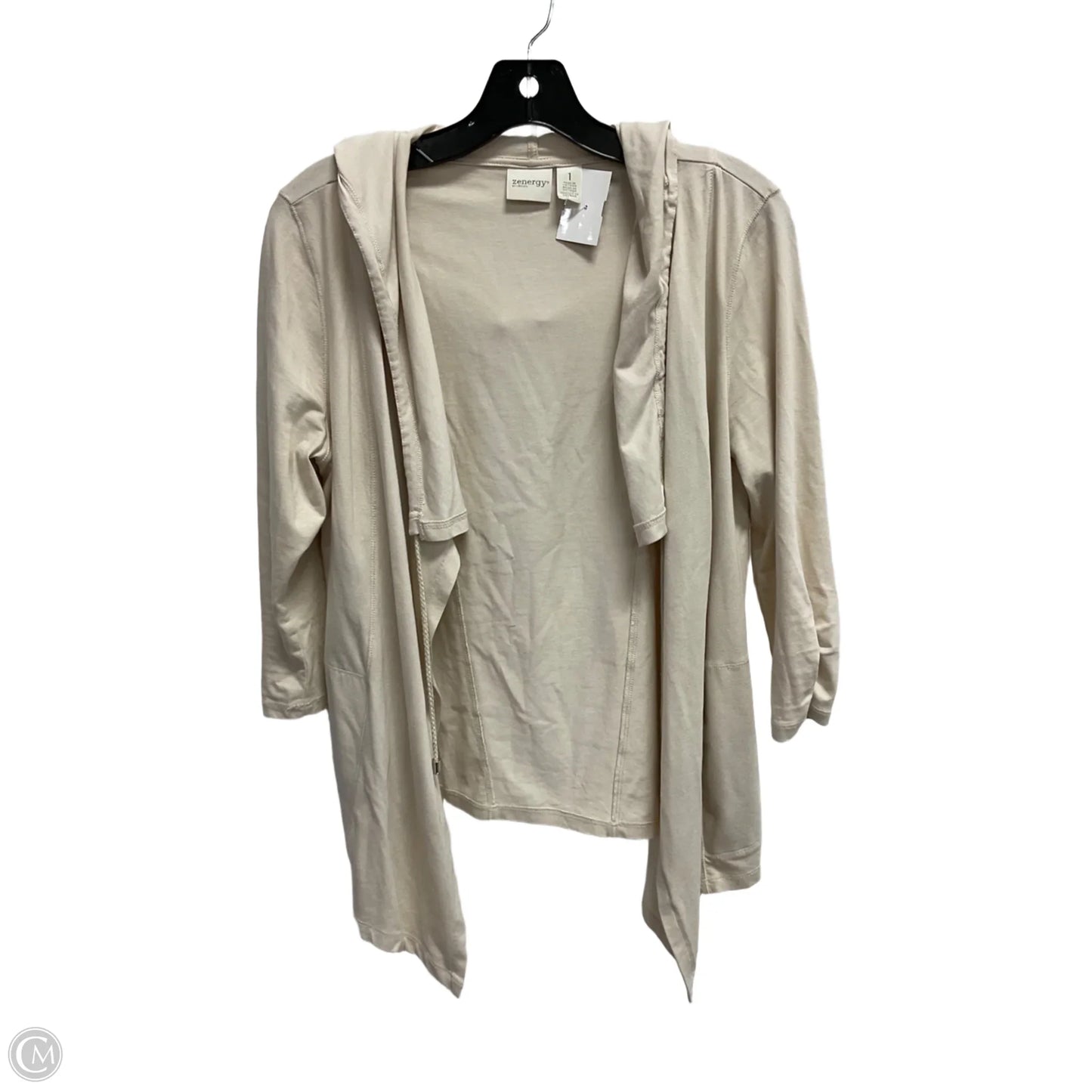Athletic Jacket By Zenergy By Chicos In Beige, Size: M