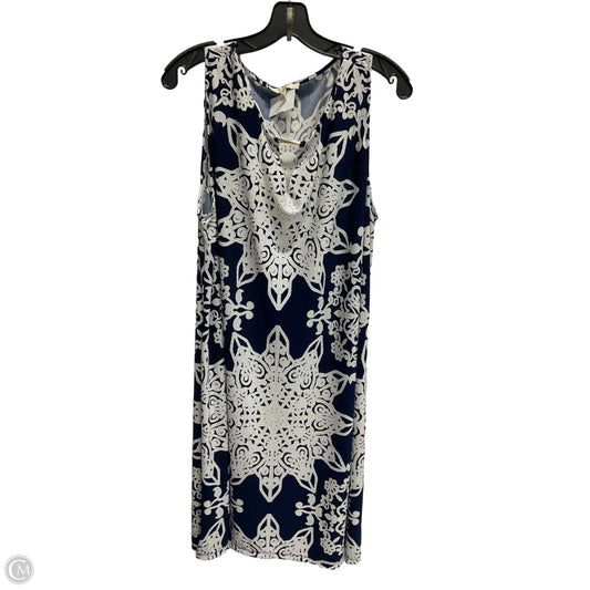 Dress Casual Midi By Haani In Blue & White, Size: 3x