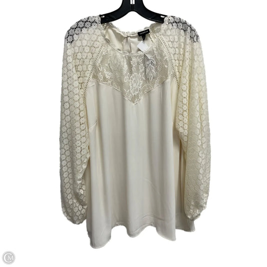 Top Long Sleeve By Torrid In Cream, Size: 3x