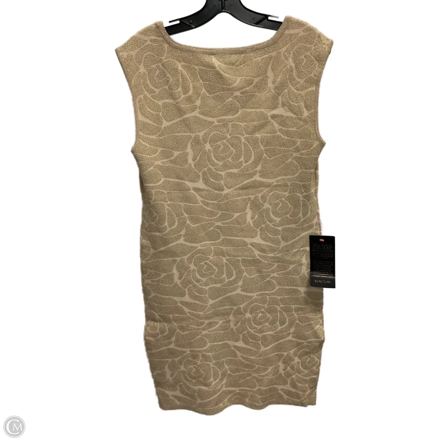 Dress Party Midi By Bebe In Gold, Size: Xl