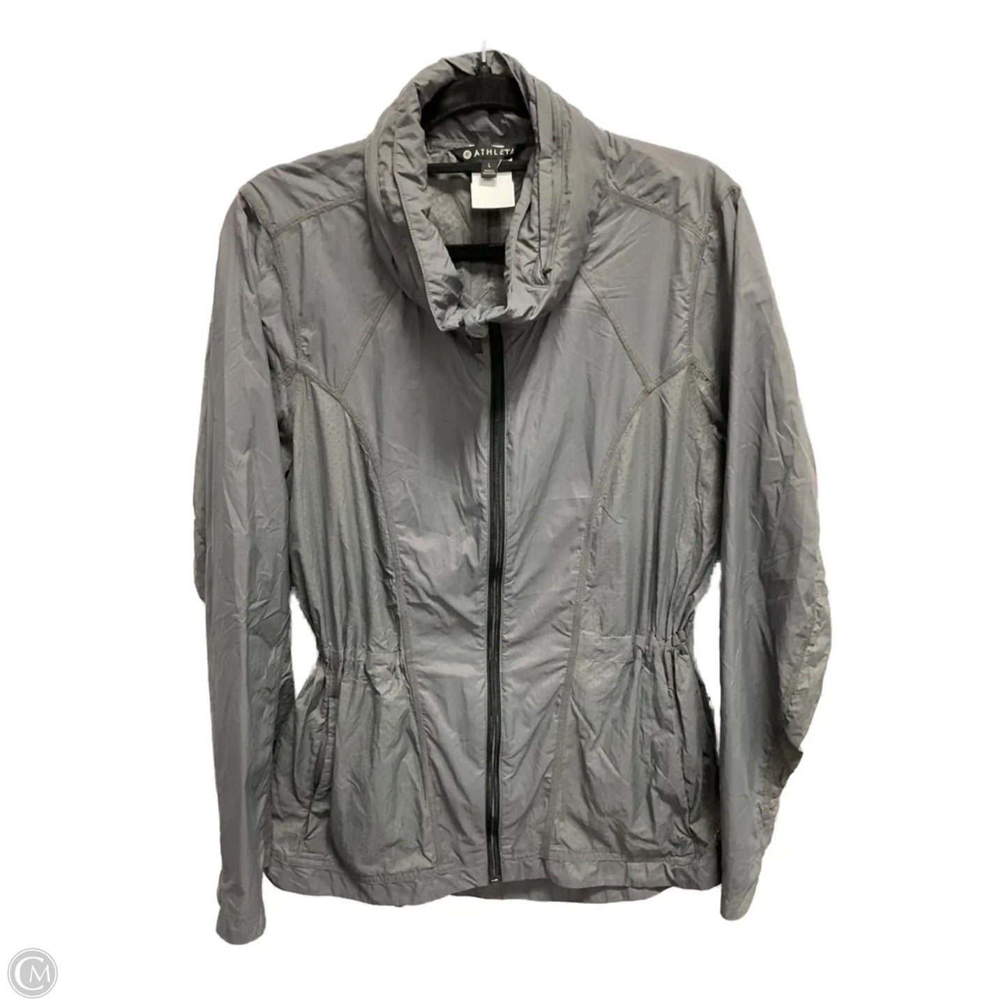 Athletic Jacket By Athleta In Grey, Size: L