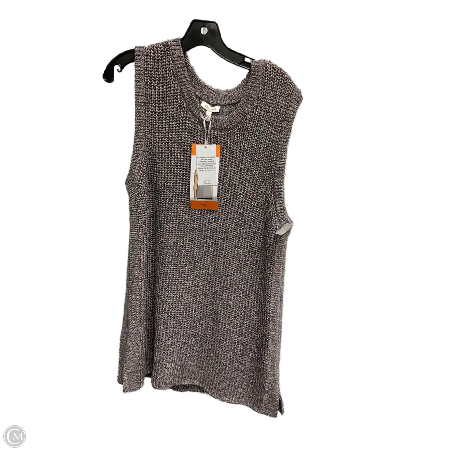 Vest Sweater By Ella Moss In Multi-colored, Size: Xxl