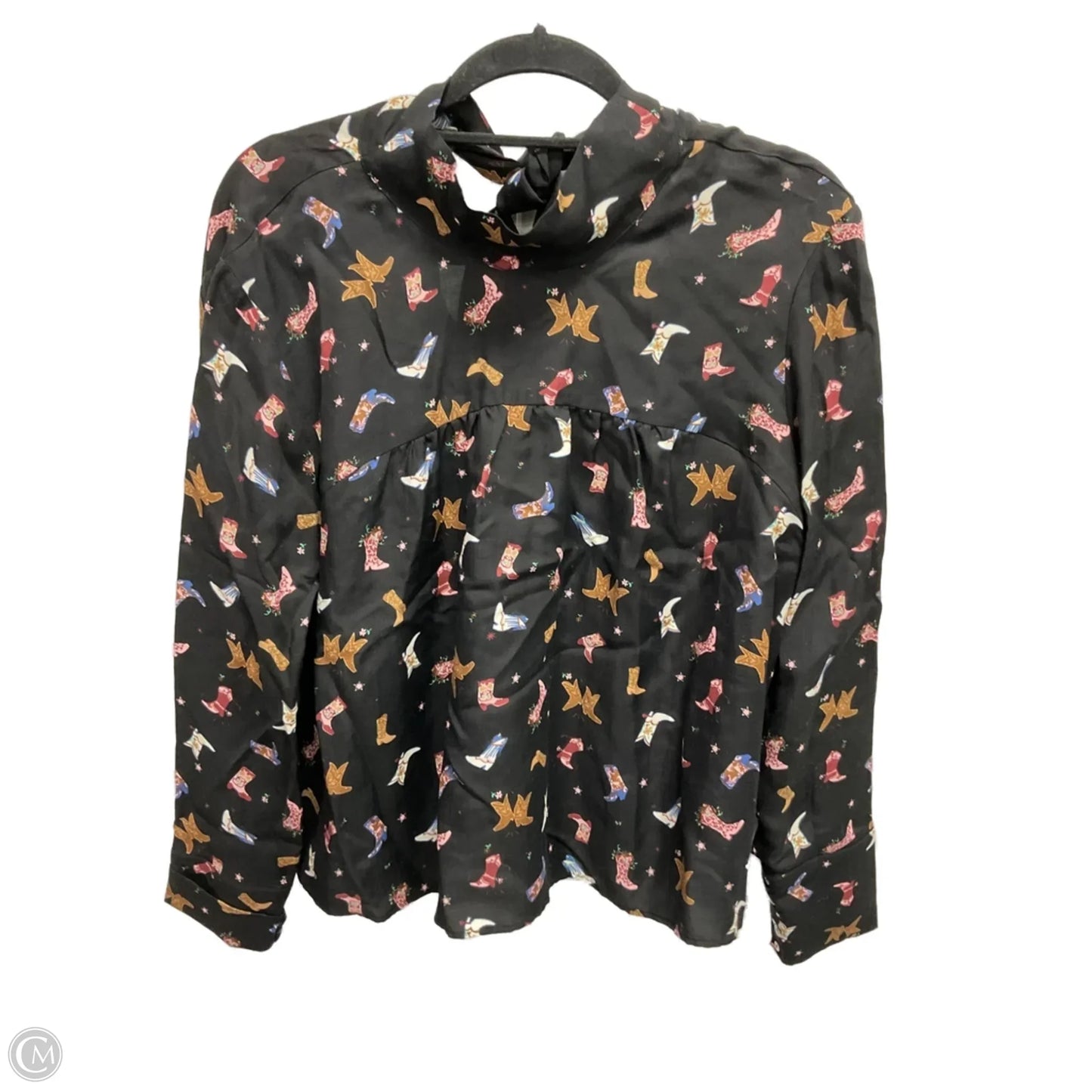 Blouse Long Sleeve By Zara In Multi-colored, Size: Xl