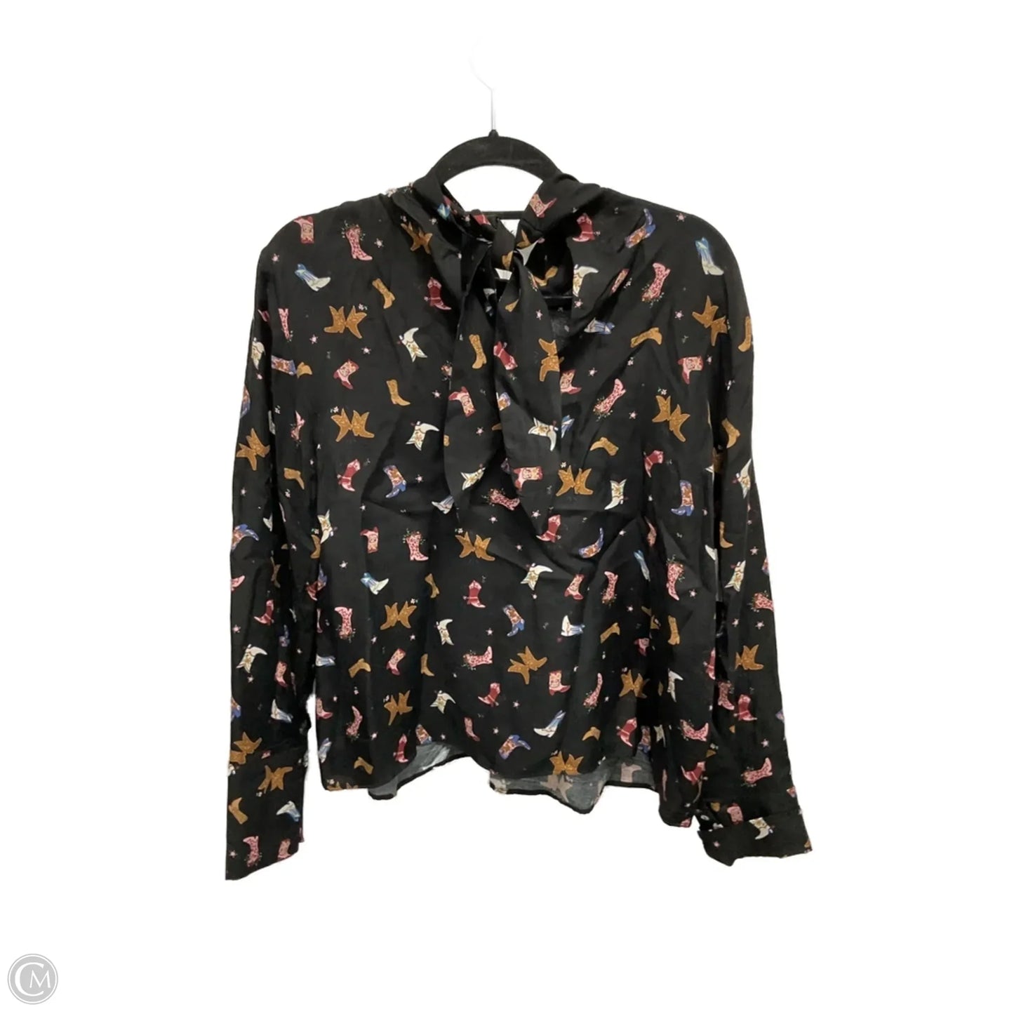 Blouse Long Sleeve By Zara In Multi-colored, Size: Xl
