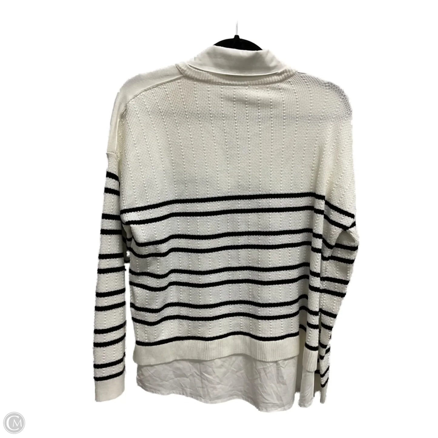 Sweater By Adrianna Papell In Striped Pattern, Size: M