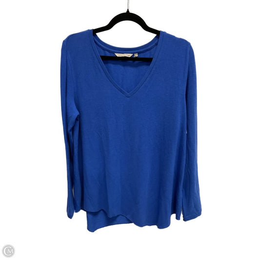 Top Long Sleeve Basic By Soft Surroundings In Blue, Size: L