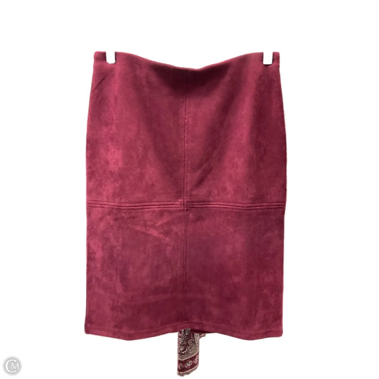Skirt Midi By Roz And Ali In Maroon, Size: 2