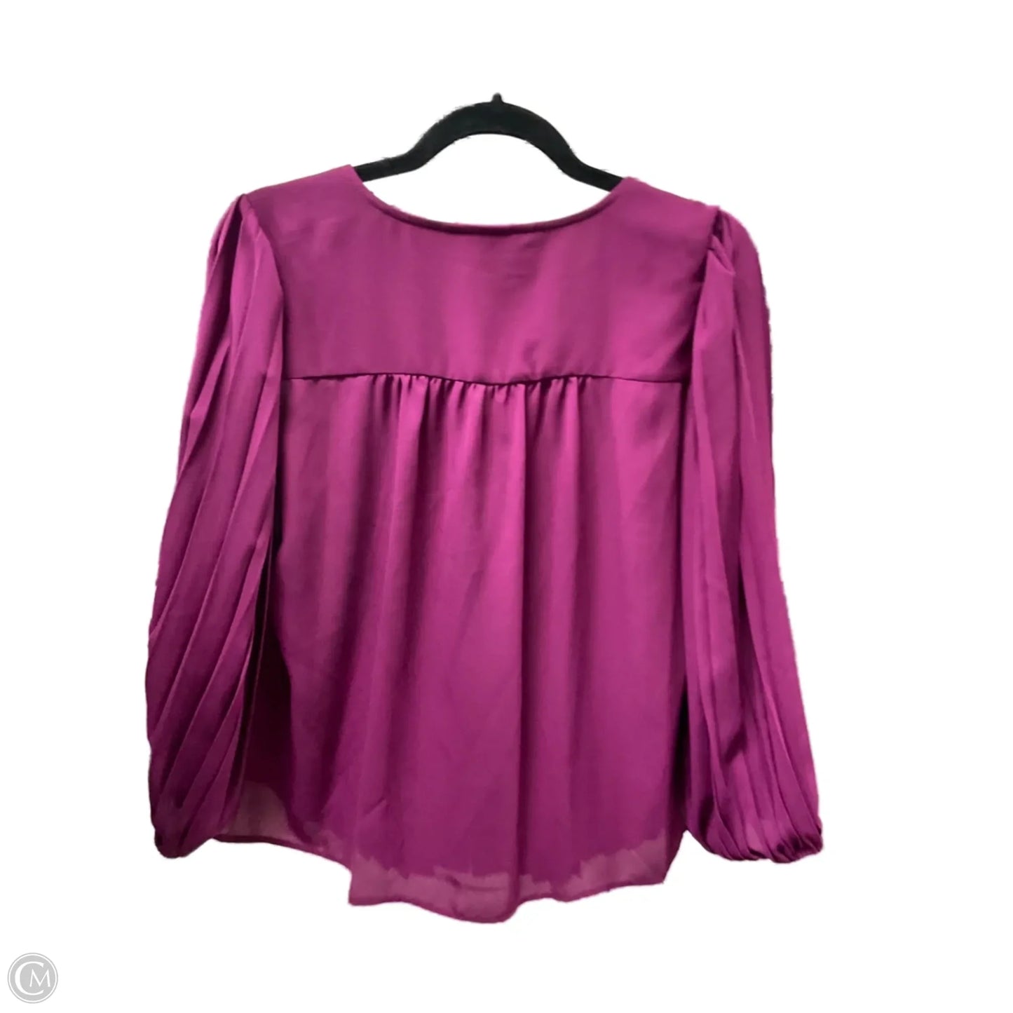 Blouse Long Sleeve By Nine West In Purple, Size: Xs