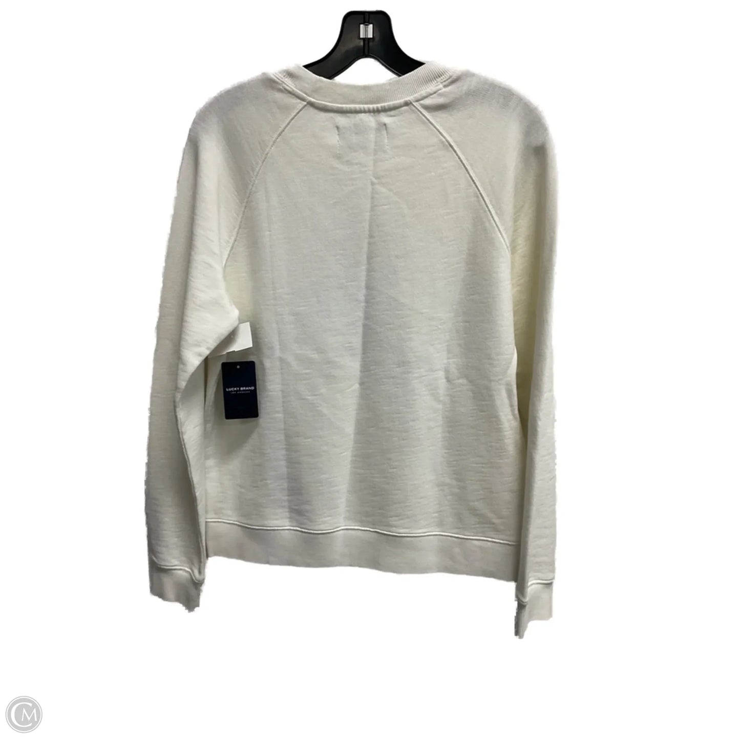Sweatshirt Crewneck By Lucky Brand In White, Size: S