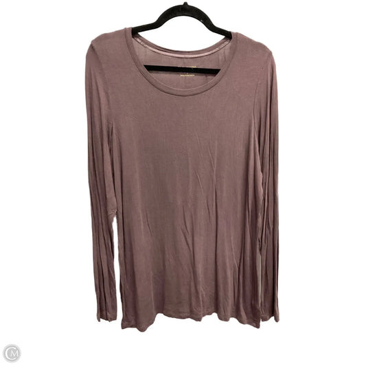 Top Long Sleeve Basic By Maurices In Taupe, Size: 1x