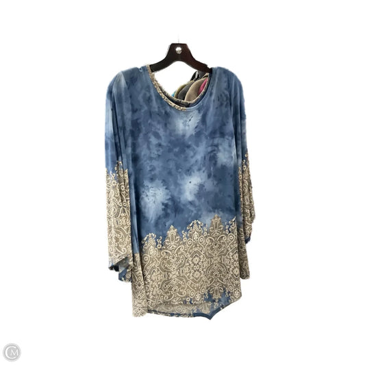 Tunic 3/4 Sleeve By Cocomo In Blue, Size: L