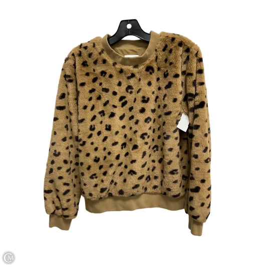 Sweatshirt Crewneck By Lou And Grey In Leopard Print, Size: M