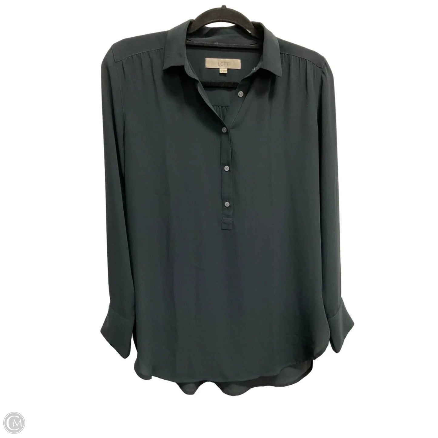 Blouse Long Sleeve By Loft In Black, Size: Xs