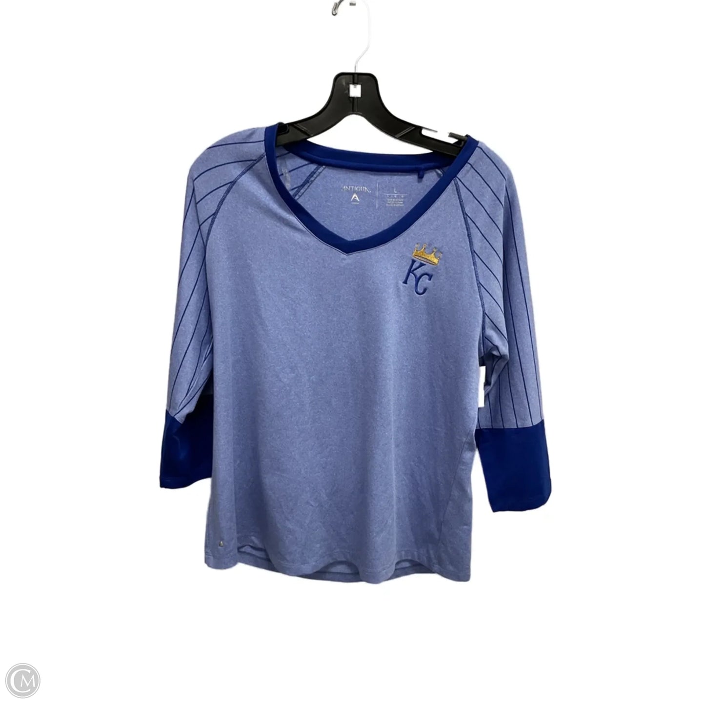 Top 3/4 Sleeve Basic By Antigua In Blue, Size: L