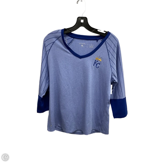 Top 3/4 Sleeve Basic By Antigua In Blue, Size: L