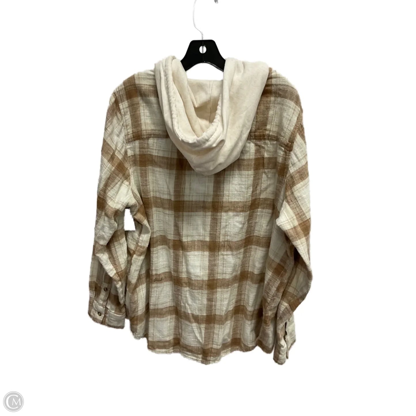 Top Long Sleeve By Time And Tru In Plaid Pattern, Size: Xxl