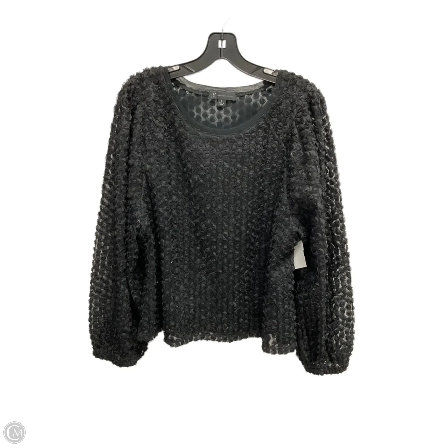 Top Long Sleeve By Inc In Black, Size: Xl