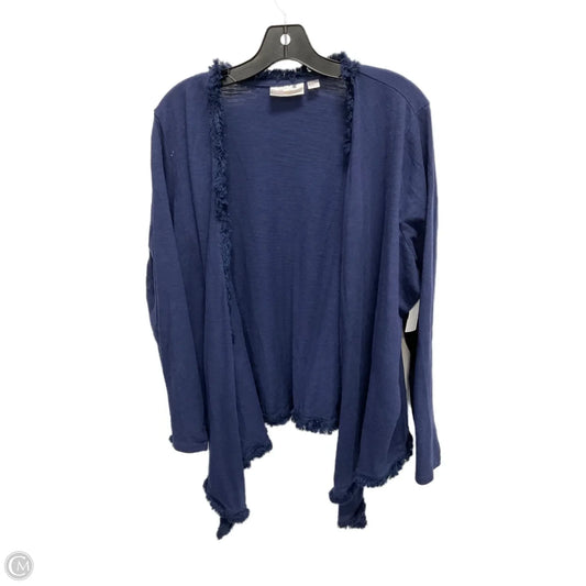 Cardigan By Belle By Kim Gravel In Navy, Size: 2x