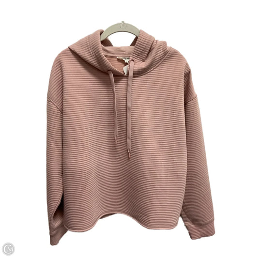 Athletic Sweatshirt Hoodie By Workshop In Pink, Size: Xl