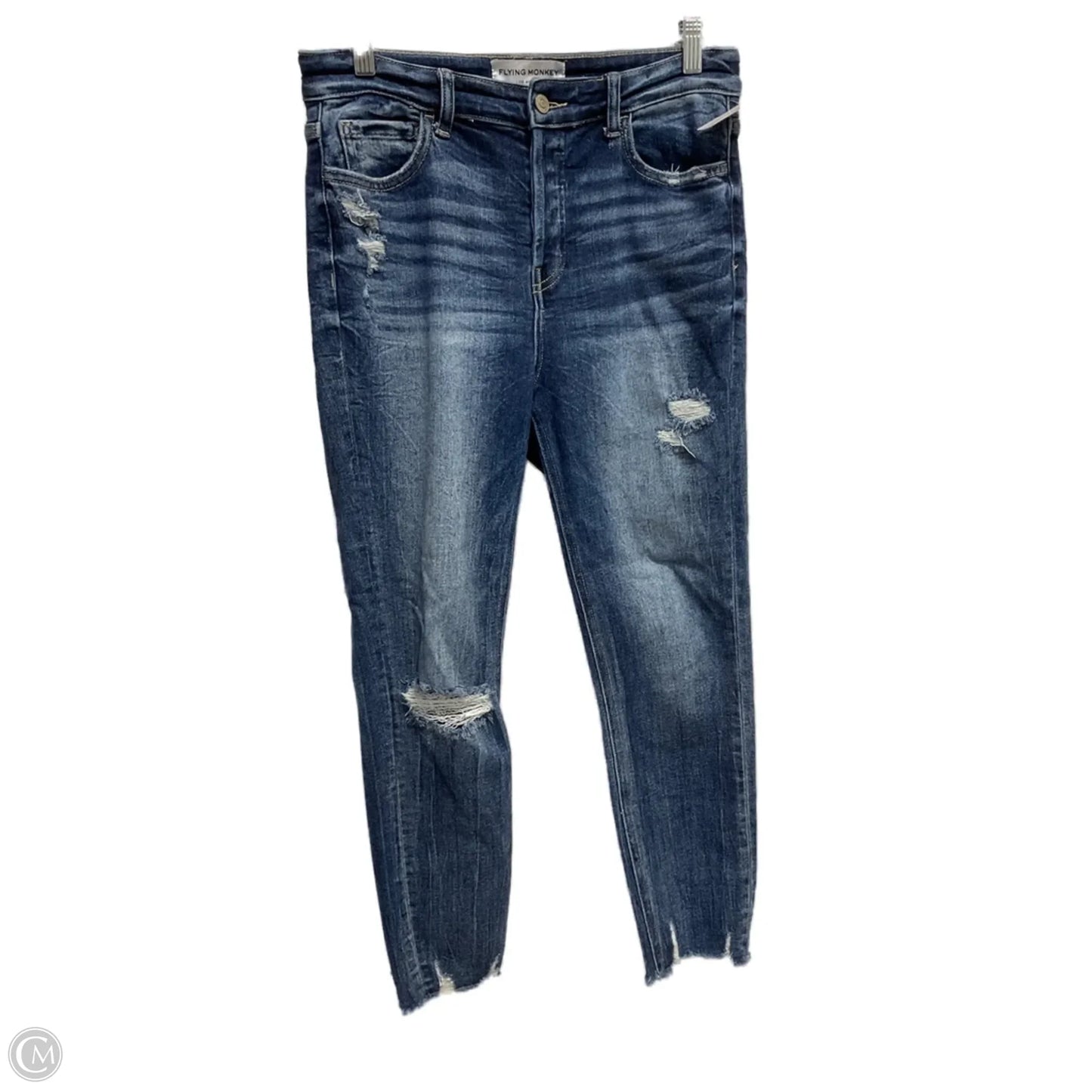 Jeans Skinny By Flying Monkey In Blue Denim, Size: 8