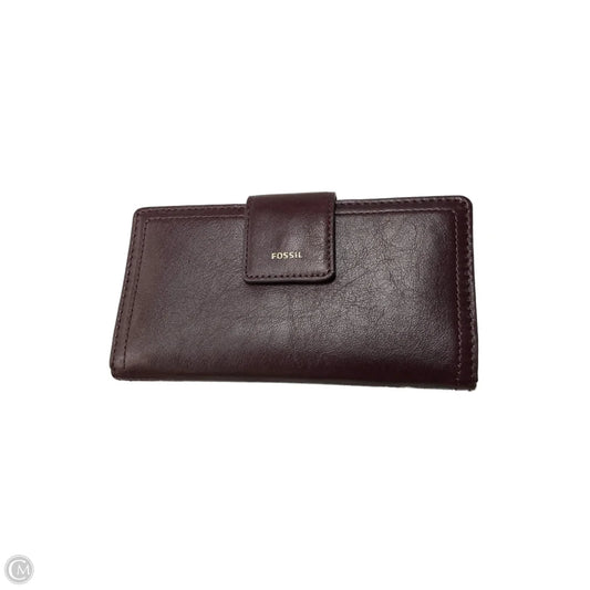 Wallet Leather By Fossil, Size: Medium