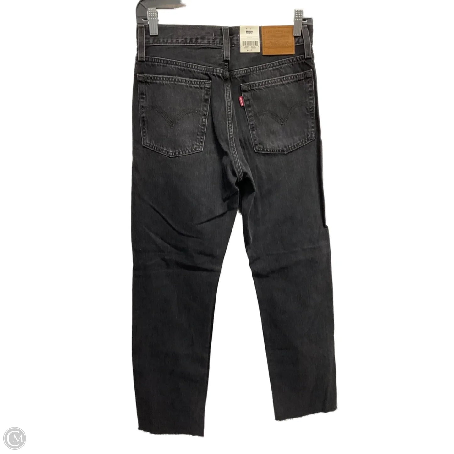 Jeans Straight By Levis In Black Denim, Size: 2