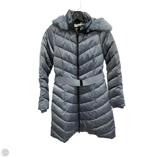 Coat Puffer & Quilted By Ted Baker In Blue, Size: Xs