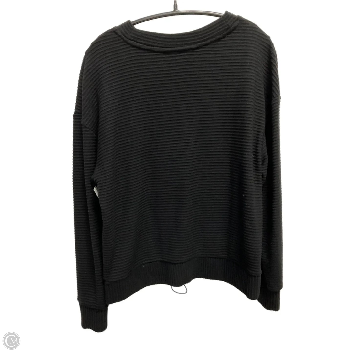 Sweatshirt Collar By Simply Vera In Black, Size: M