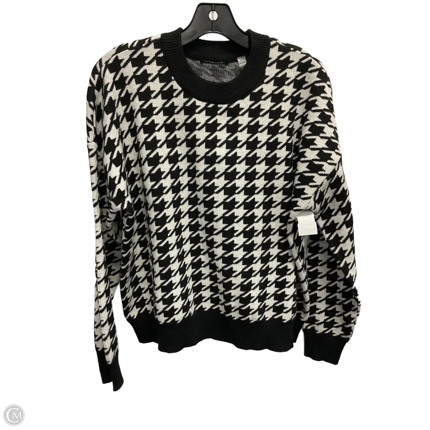 Sweater By Tahari In Black & White, Size: M