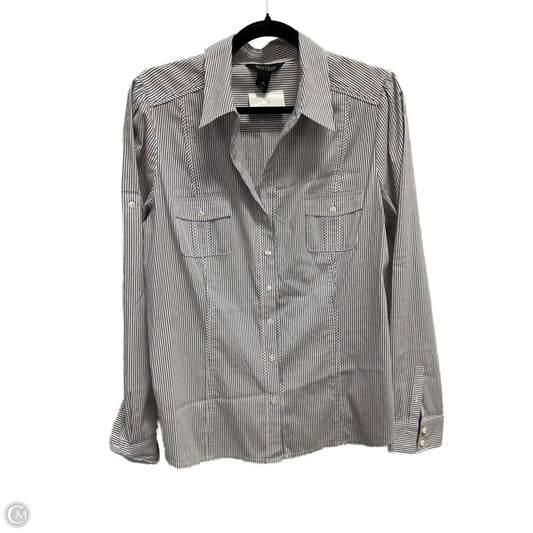Top Long Sleeve By White House Black Market In Striped Pattern, Size: L