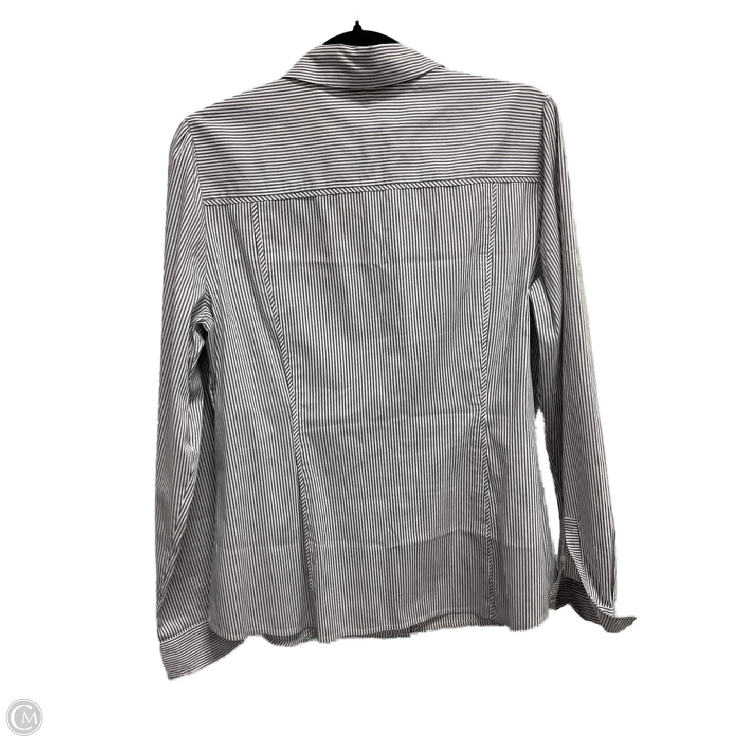 Top Long Sleeve By White House Black Market In Striped Pattern, Size: L