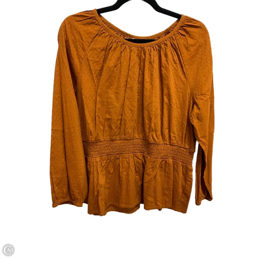 Top Long Sleeve By Universal Thread In Orange, Size: L
