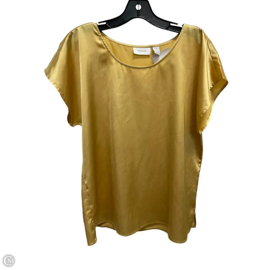Top Sleeveless By Chicos In Gold, Size: L