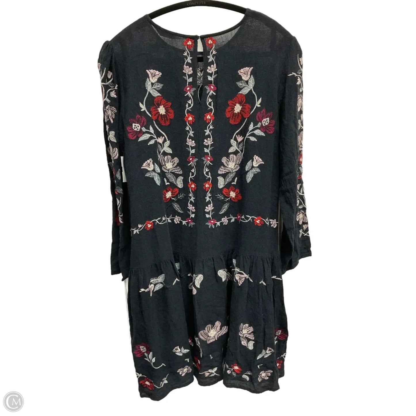 Tunic 3/4 Sleeve By Zara Women In Black & Red, Size: M