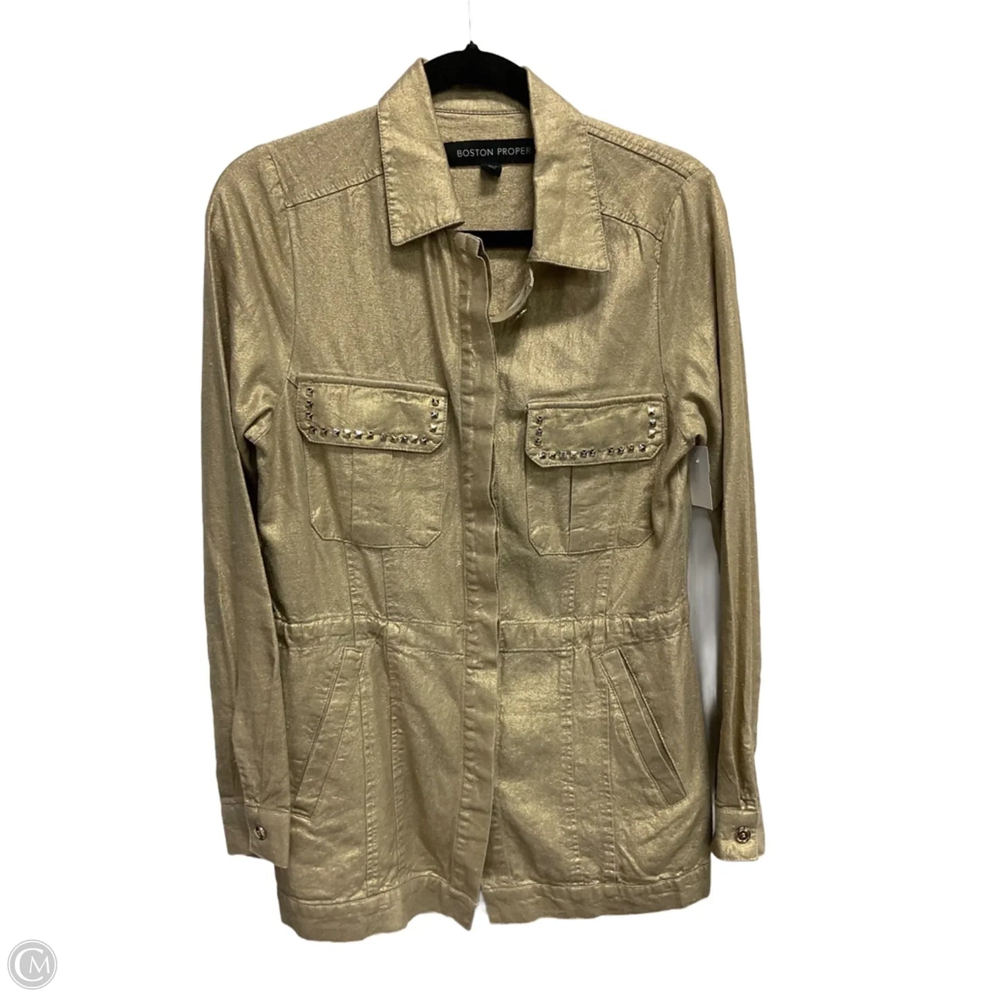 Jacket Denim By Boston Proper In Gold, Size: Xs