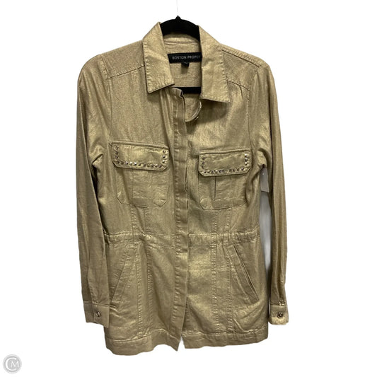 Jacket Denim By Boston Proper In Gold, Size: Xs