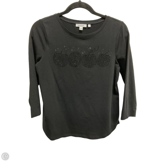 Top 3/4 Sleeve By Chicos In Black, Size: S