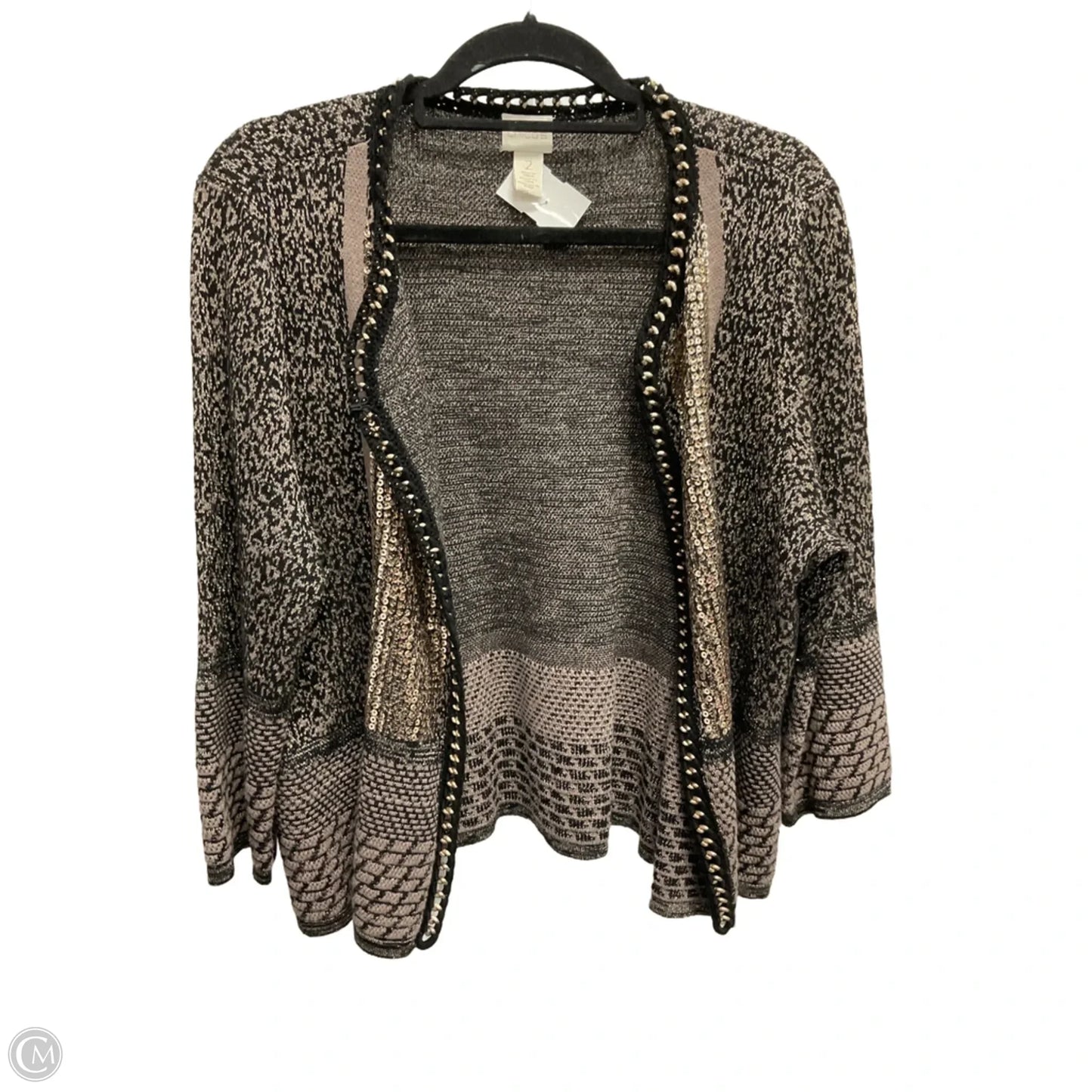 Sweater Cardigan By Chicos In Multi-colored, Size: L