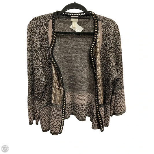 Sweater Cardigan By Chicos In Multi-colored, Size: L