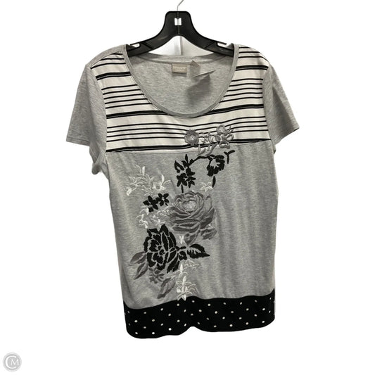 Top Short Sleeve By Chicos In Multi-colored, Size: M